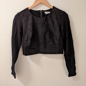 Club Monaco Faux Suede Crop Top